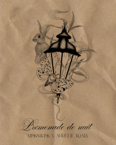 Flash promenade de nuit Flash tatouage collaboration Aurélie Koala miss swiss tattoo papillon lapin